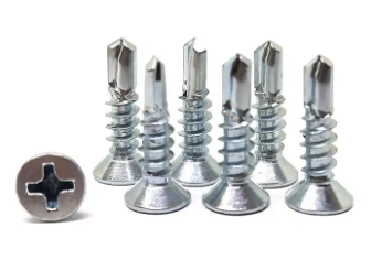 Flat head self drilling screw