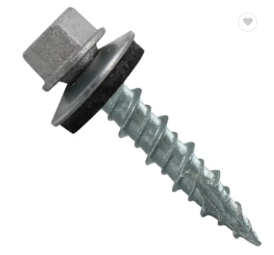 Hex head rubber washer roofing screw