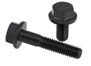 Black flange hex head bolt