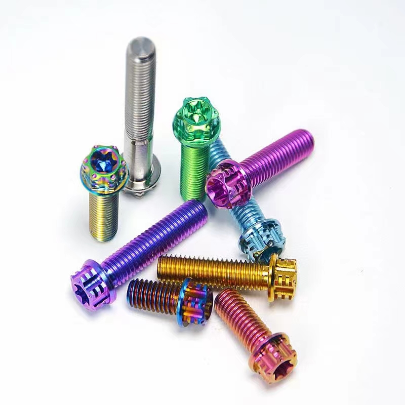 Colorful titanium bolts
